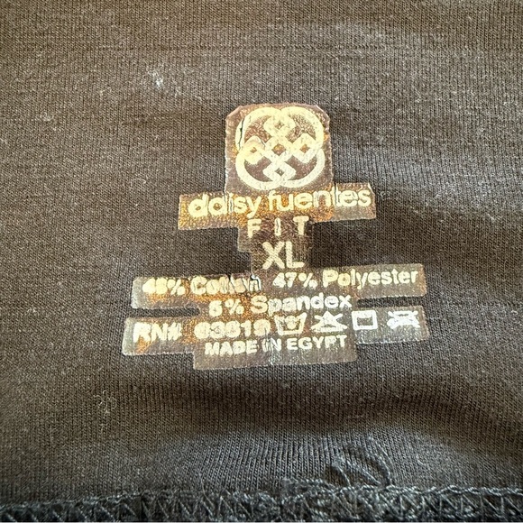 Daisy Fuentes Fit size XL black Bike Shorts with Elastic Waistband - Picture 3 of 3